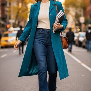 70’s Statement Coat Looks‎ & feels like real suede, machine washable bright Sz S